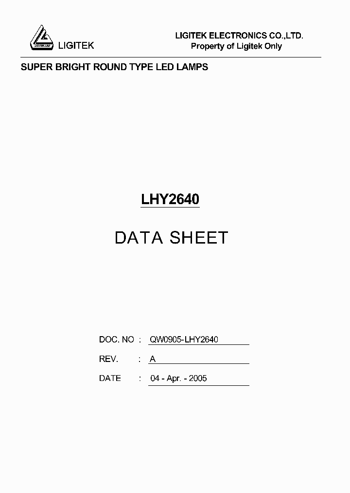 LHY2640_4523562.PDF Datasheet