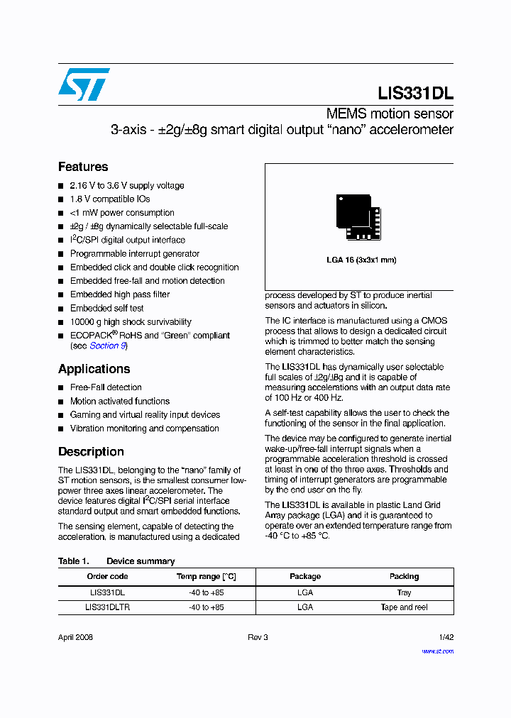 LIS331DL08_4309442.PDF Datasheet
