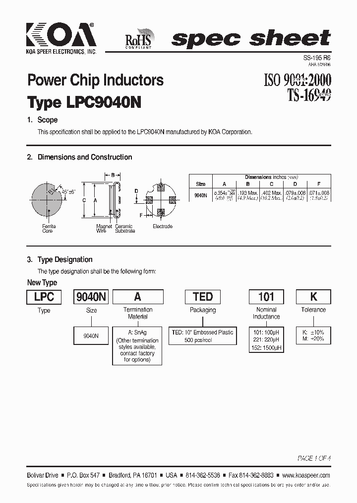 LPC9040NATED101M_4572480.PDF Datasheet