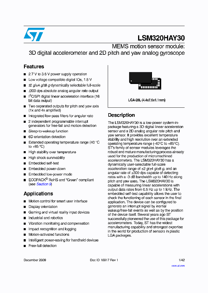 LSM320HAY30_4573944.PDF Datasheet