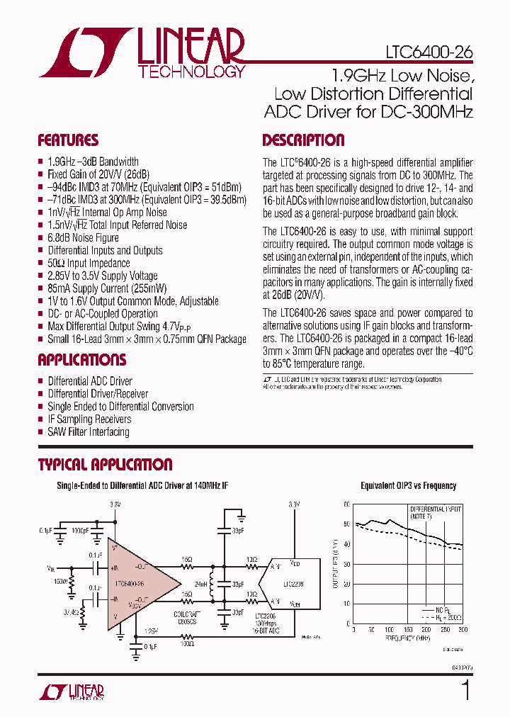 LTC6400-26_4323406.PDF Datasheet