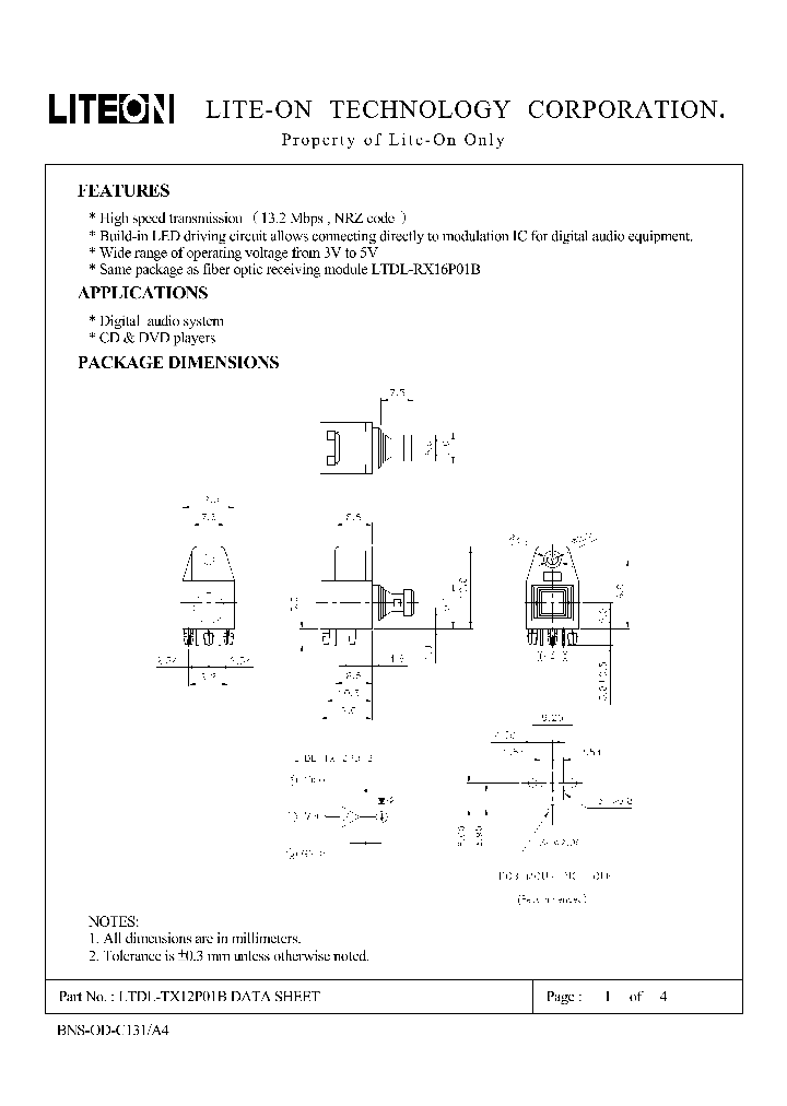 LTDL-TX12P01B_4708556.PDF Datasheet