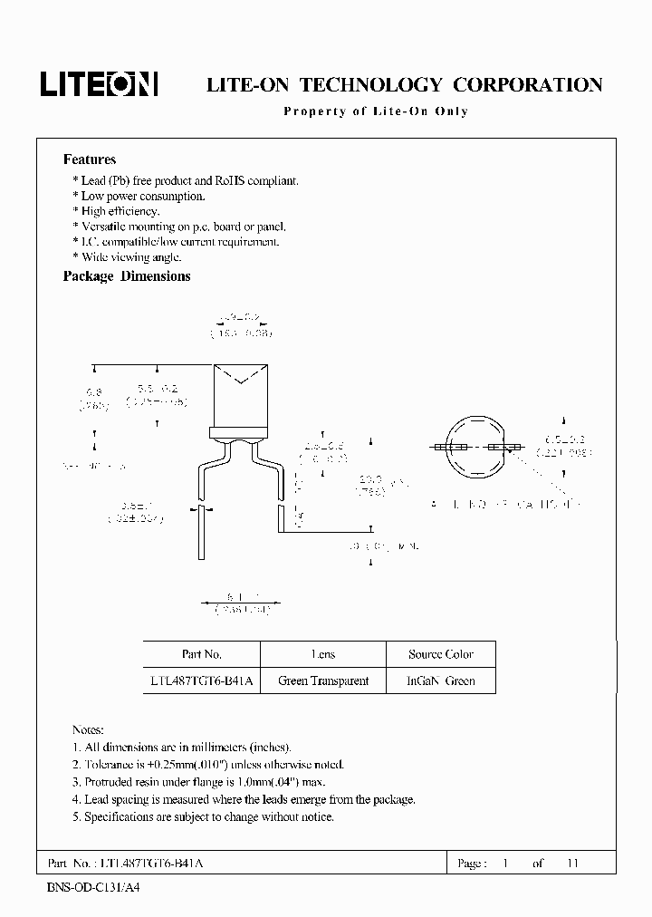 LTL487TGT6-B41A_4631527.PDF Datasheet