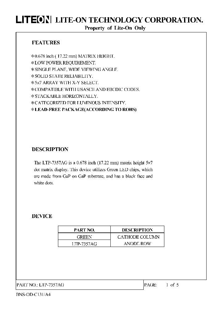 LTP-7357AG_4758504.PDF Datasheet