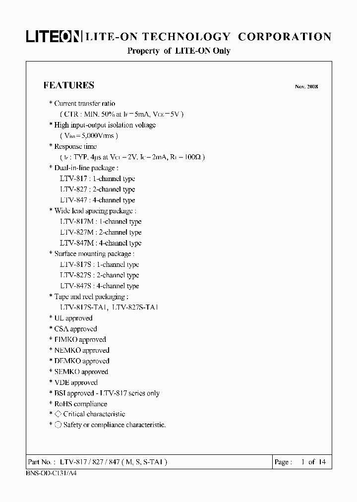 LTV-817M_4545363.PDF Datasheet