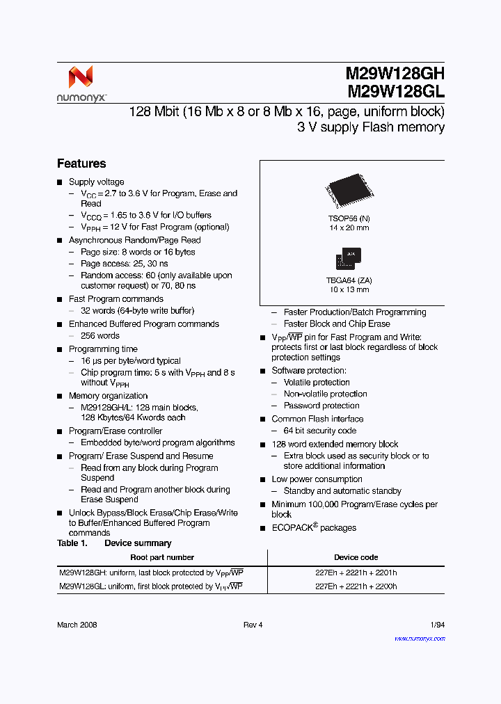 M29W128GH_4695668.PDF Datasheet
