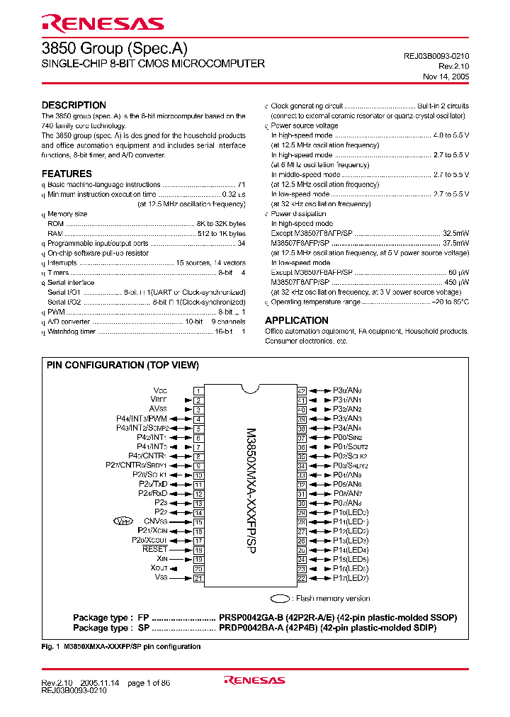 M38502F6-XXXFP_4239286.PDF Datasheet