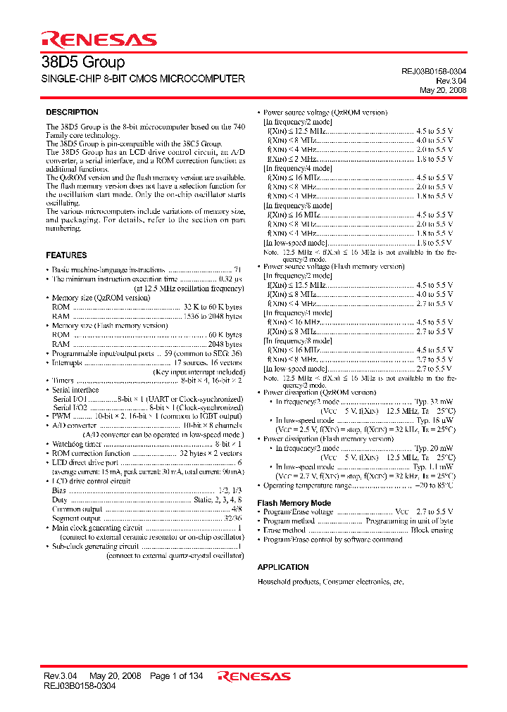 M38D50GEXXXFP_4238708.PDF Datasheet