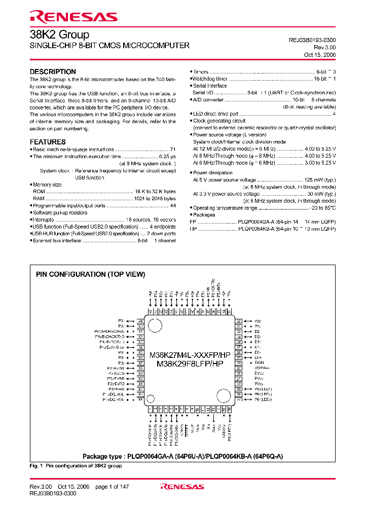 M38K20MCL-XXXFP_4237059.PDF Datasheet