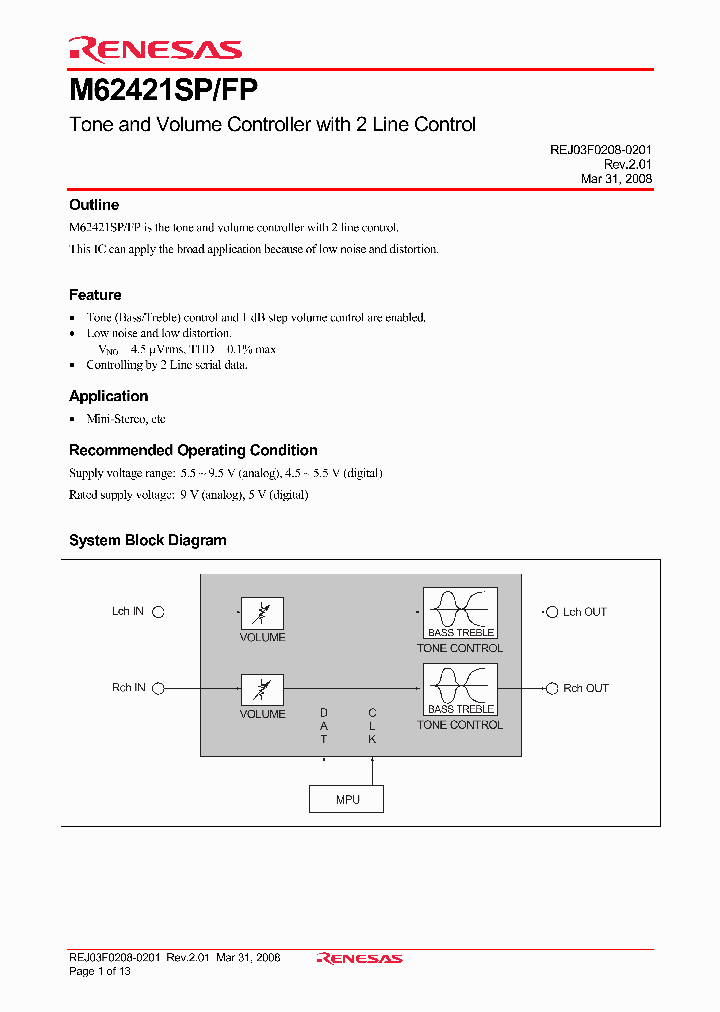 M62421SP_4329609.PDF Datasheet