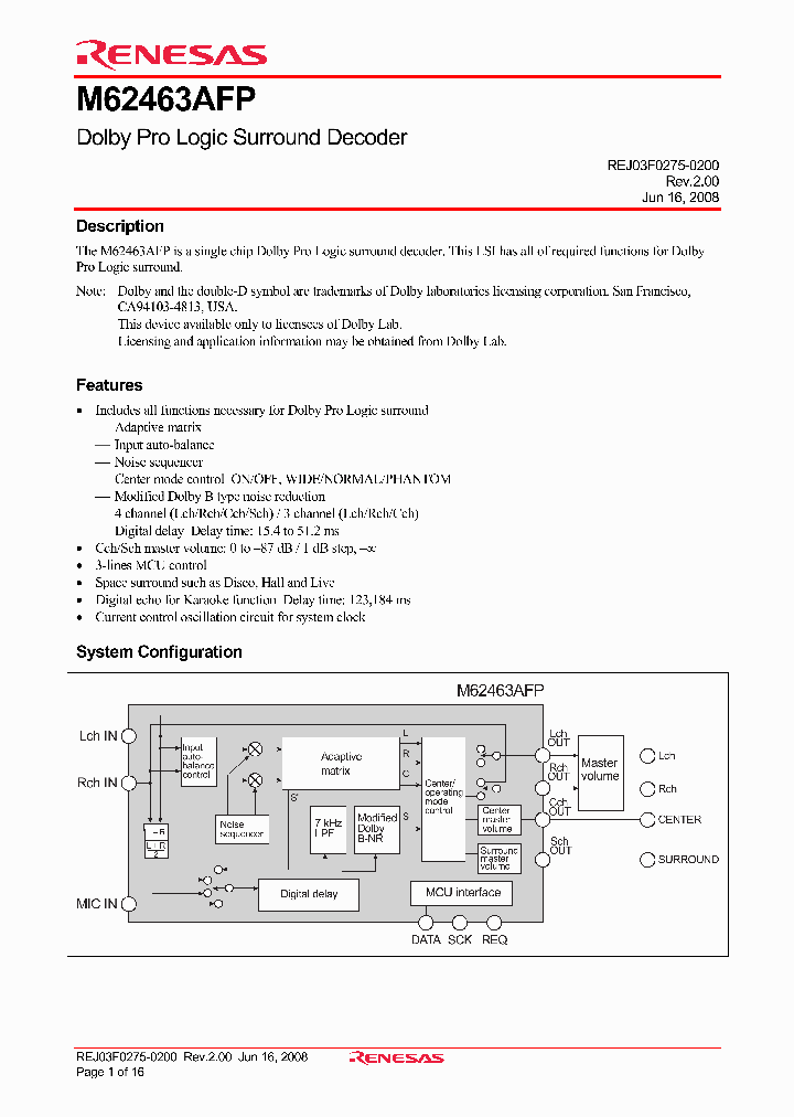 M62463AFP_4246977.PDF Datasheet