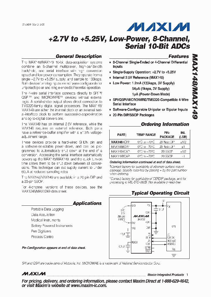 MAX149BCAP_4614486.PDF Datasheet