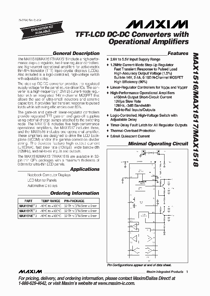 MAX1516ETJ_4768277.PDF Datasheet