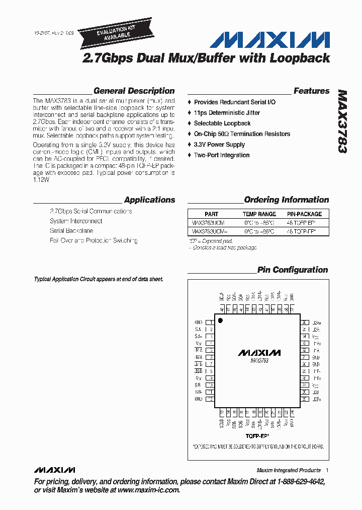 MAX3783UCM_4169591.PDF Datasheet