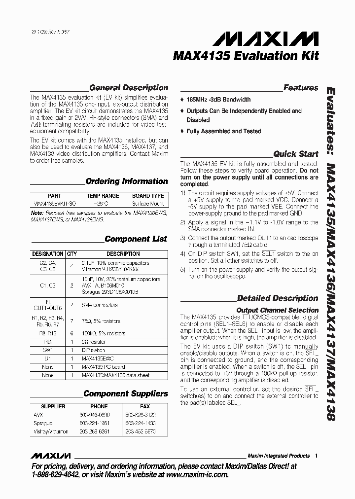 MAX4135EVKIT-SO_4579347.PDF Datasheet