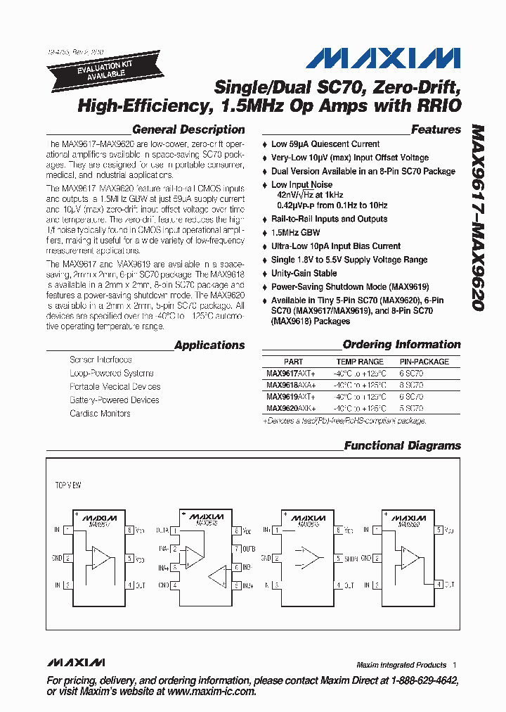 MAX9620AXK_4527496.PDF Datasheet