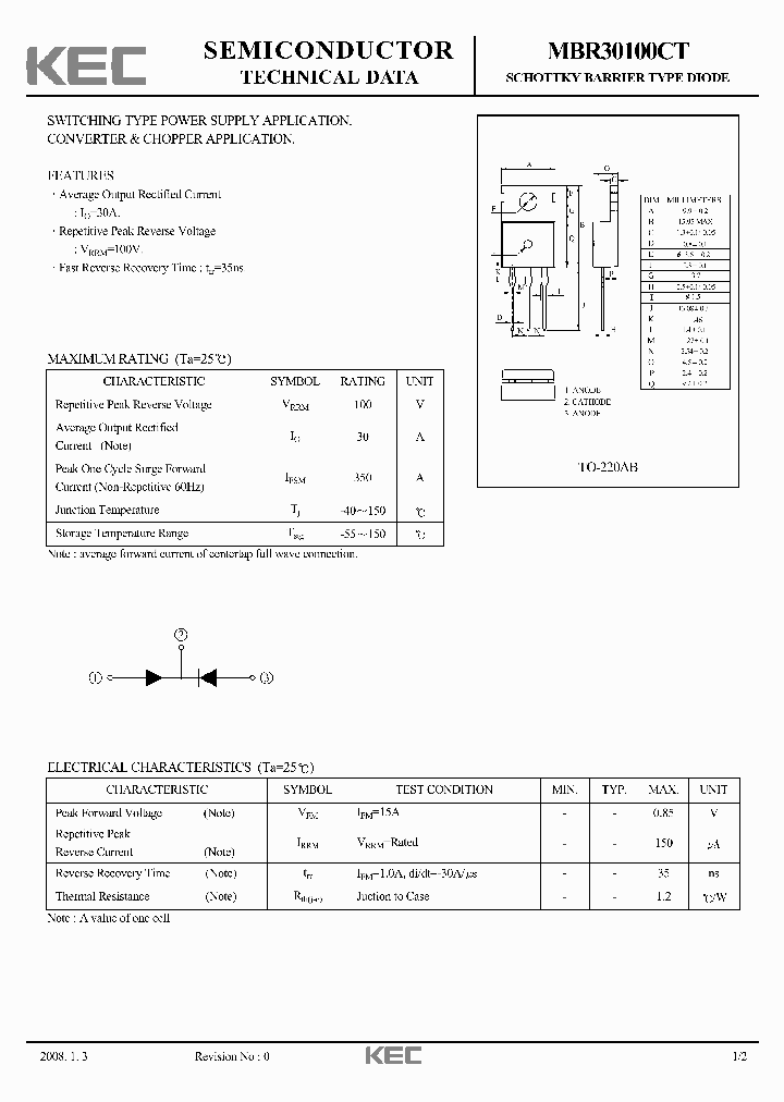 MBR30100CT_4469368.PDF Datasheet