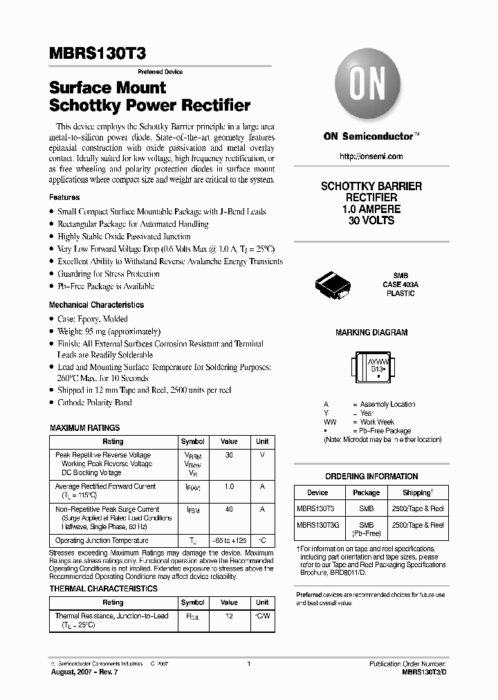 MBRS130T3_4169209.PDF Datasheet