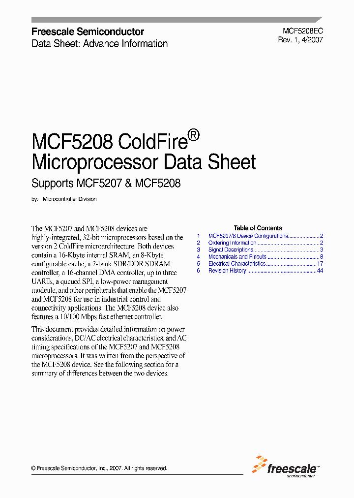 MCF5208EC_4491697.PDF Datasheet