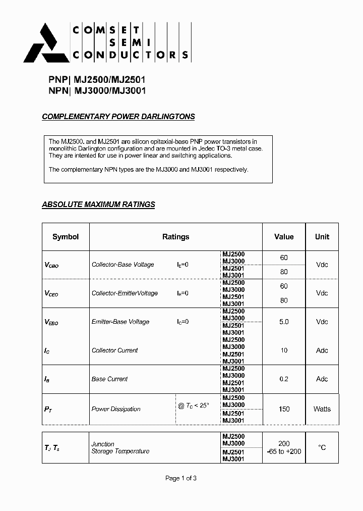 MJ3000_4579023.PDF Datasheet