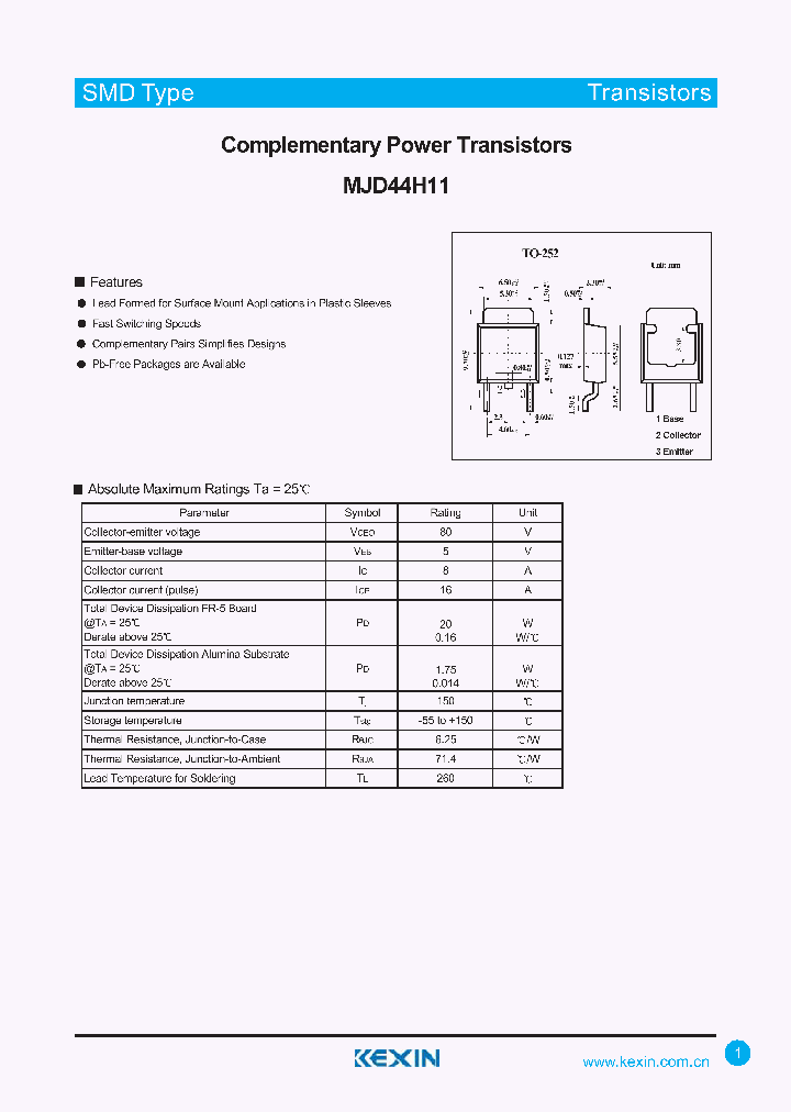 MJD44H11_4548257.PDF Datasheet