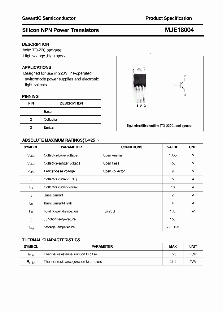 MJE18004_4387720.PDF Datasheet