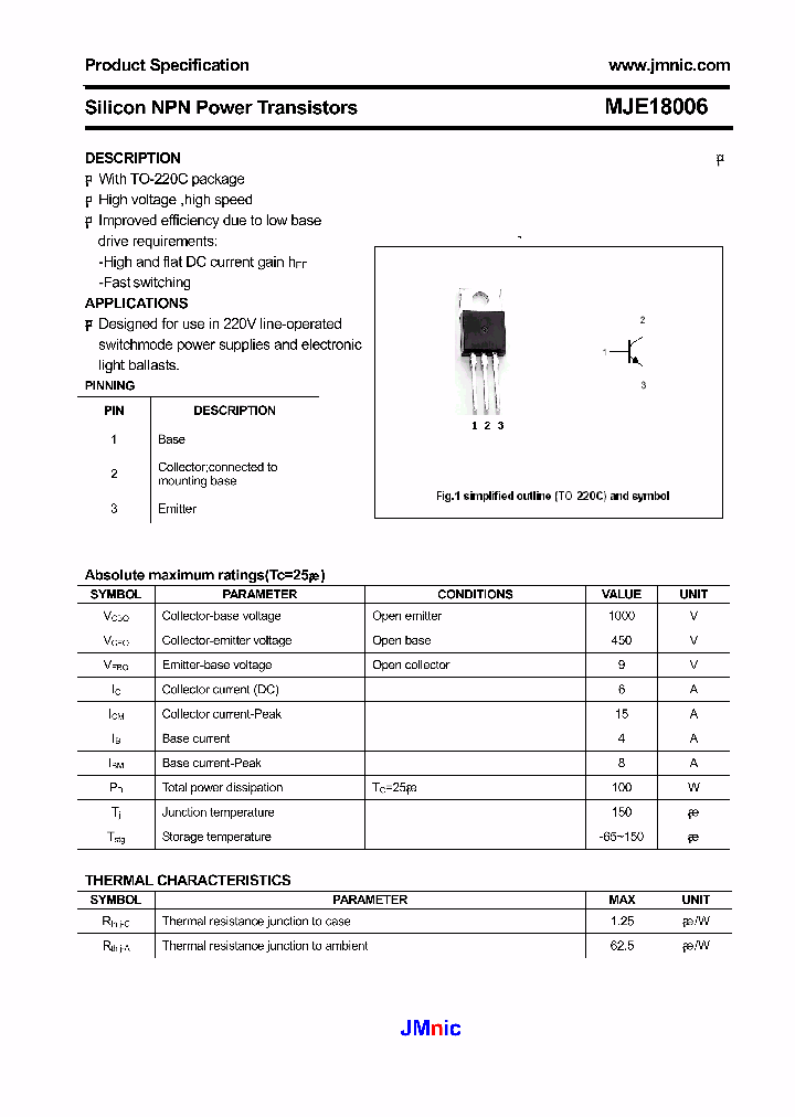 MJE18006_4616594.PDF Datasheet