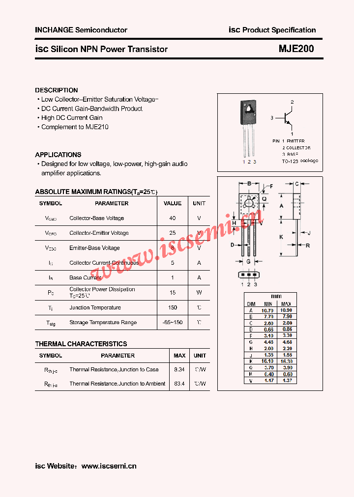 MJE200_4546925.PDF Datasheet