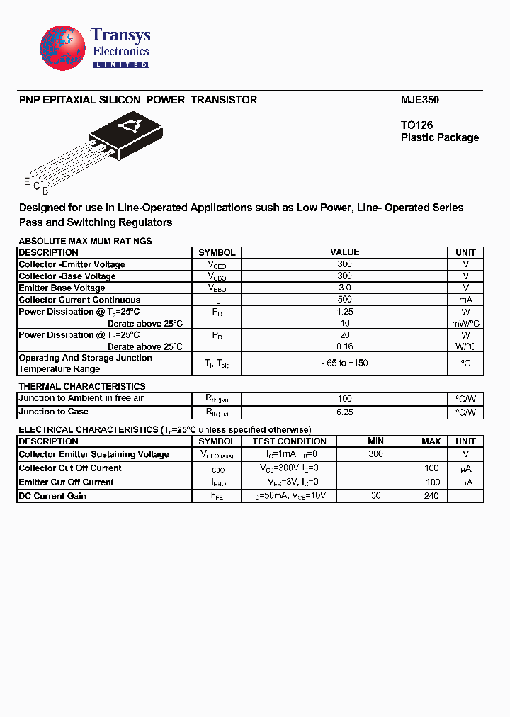 MJE350_4167862.PDF Datasheet