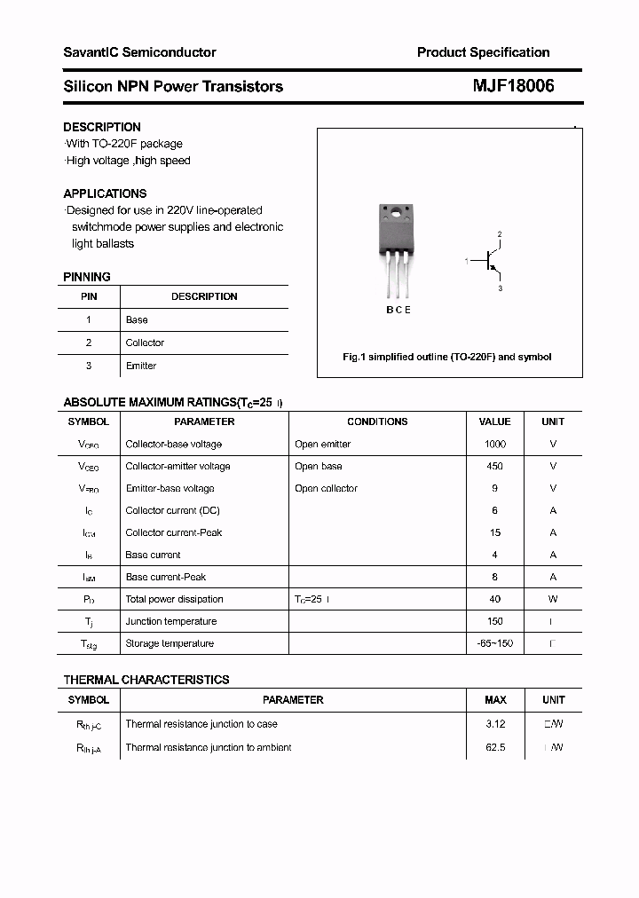 MJF18006_4386861.PDF Datasheet