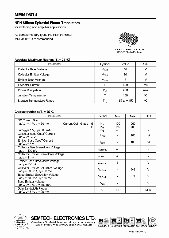 MMBT9013_4425099.PDF Datasheet