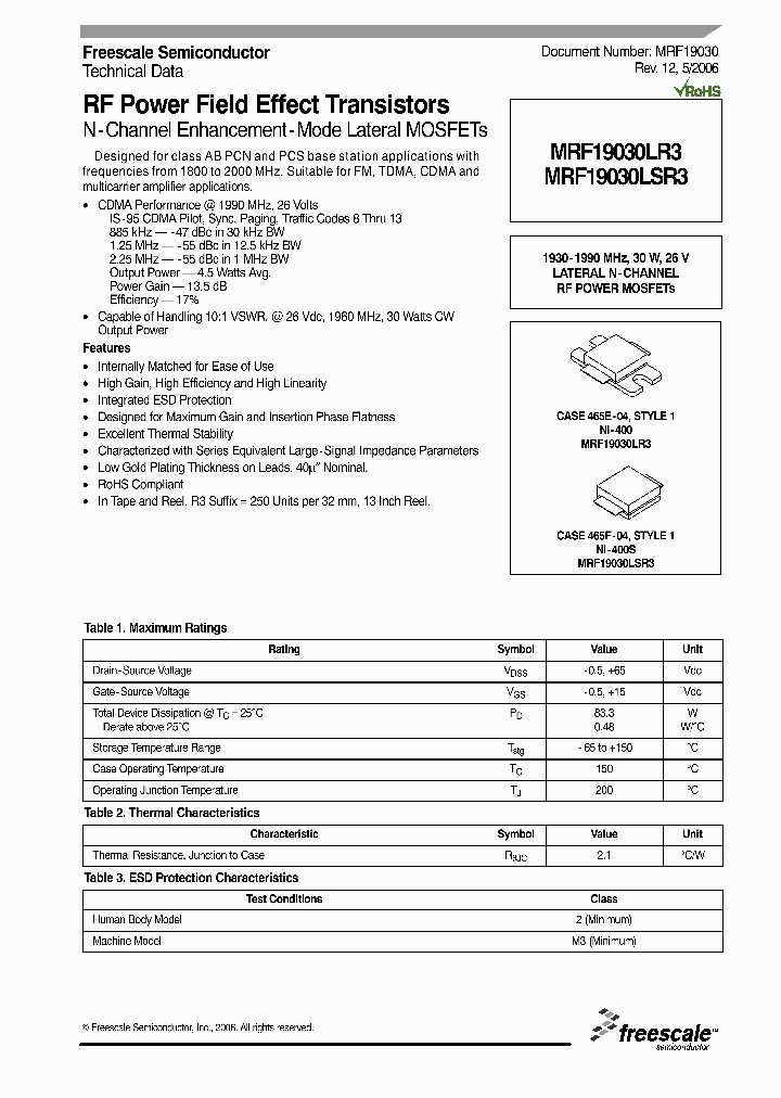 MRF19030_4301368.PDF Datasheet