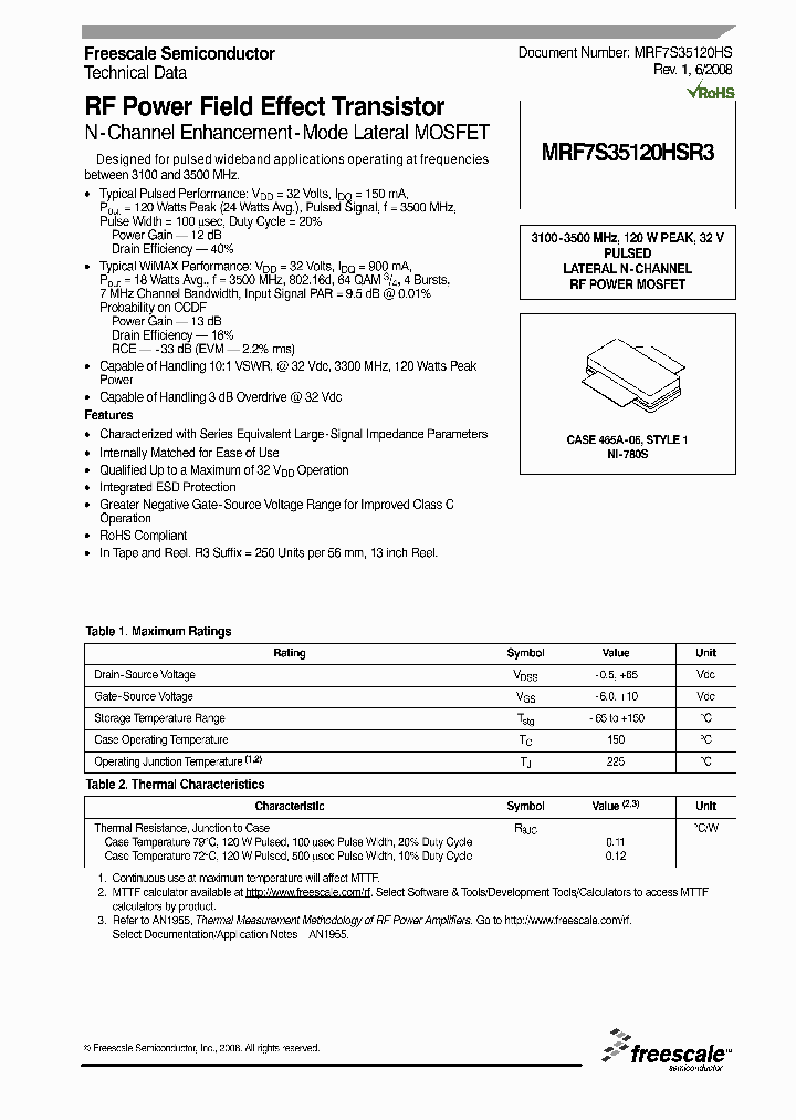 MRF7S35120HSR3_4320902.PDF Datasheet