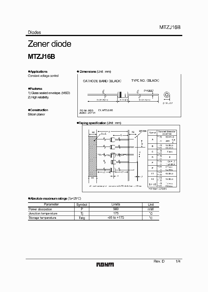 MTZJ16B1_4922618.PDF Datasheet