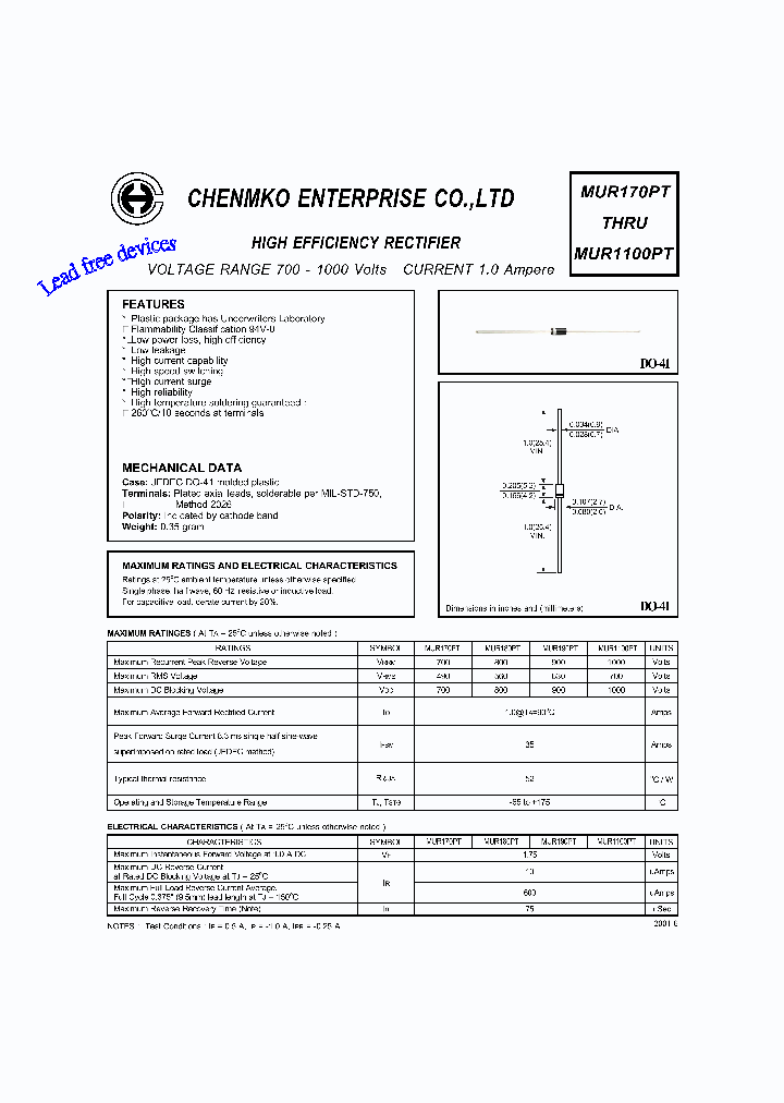 MUR1100PT_4456334.PDF Datasheet