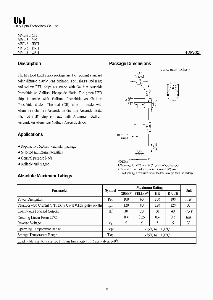 MVL-311HRH_4490316.PDF Datasheet