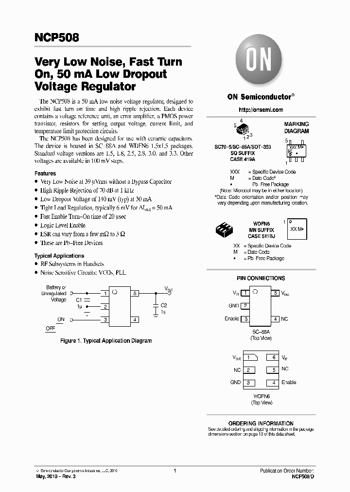 NCP508MN15TBG_4664655.PDF Datasheet