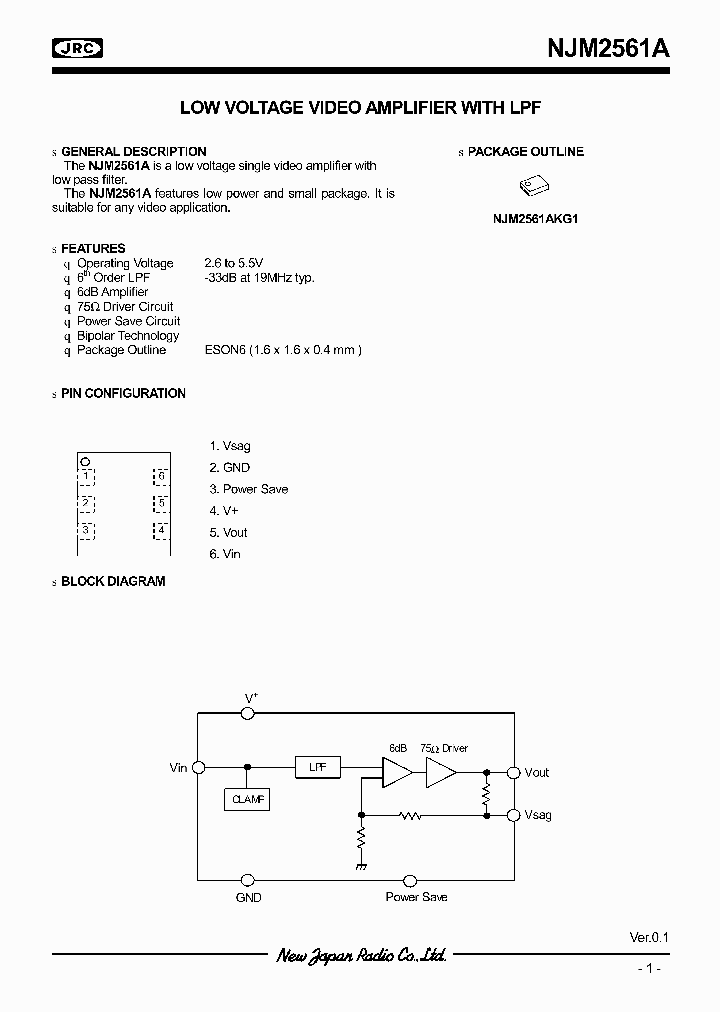 NJM2561A_4698862.PDF Datasheet