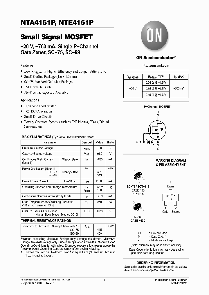 NTA4151P_4800879.PDF Datasheet