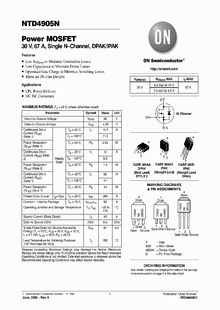NTD4905N_4462744.PDF Datasheet