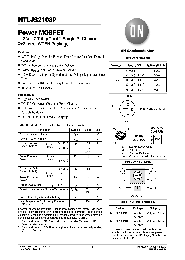 NTLJS2103P_4754896.PDF Datasheet