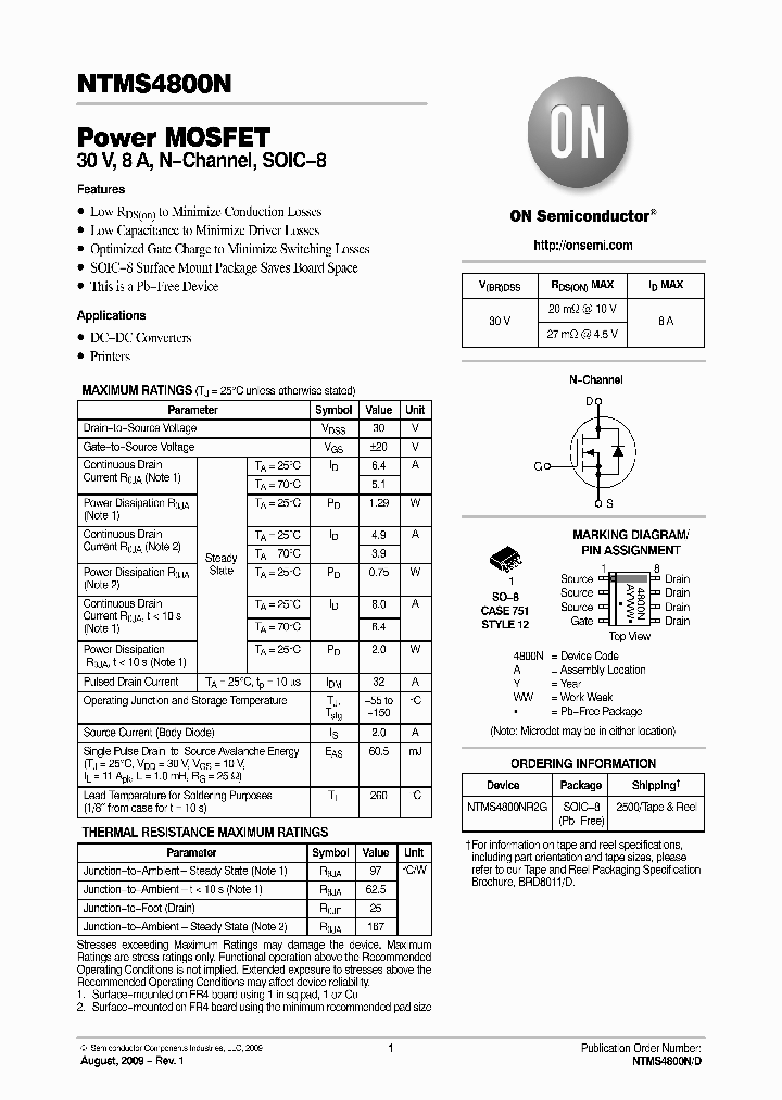 NTMS4800N_4772320.PDF Datasheet