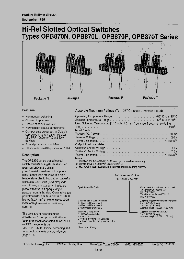OPB870L_4262526.PDF Datasheet