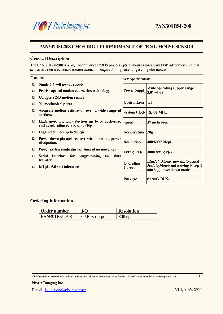 PAN301BSI-208_4544803.PDF Datasheet