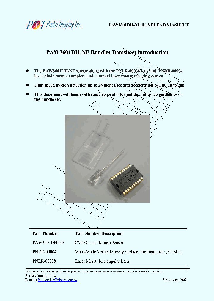 PAW3601DH-NF_4639304.PDF Datasheet