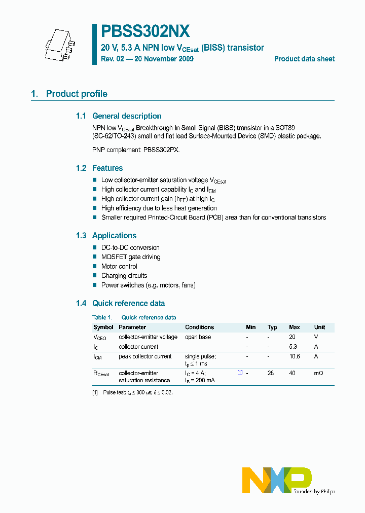 PBSS302NX_4903142.PDF Datasheet