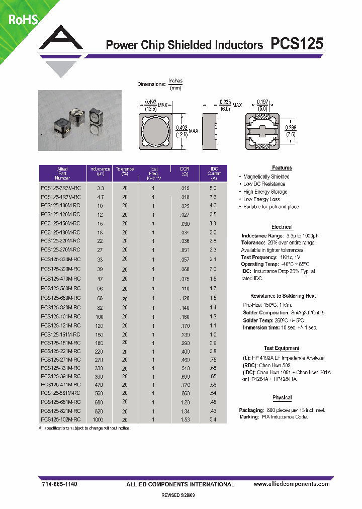 PCS125-560M-RC_4865060.PDF Datasheet