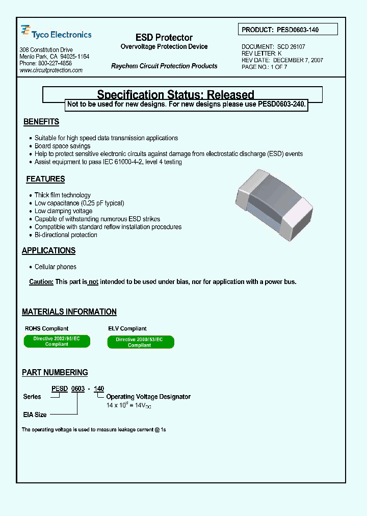 PESD0603-140_4714975.PDF Datasheet