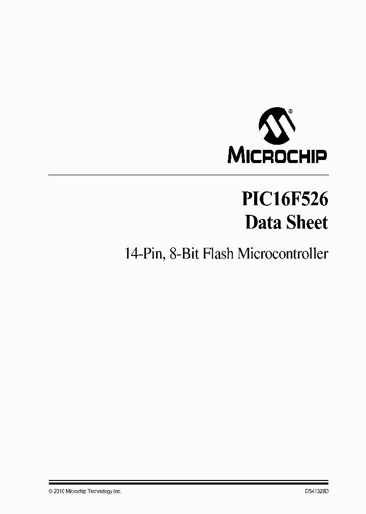 PIC16F526_4601574.PDF Datasheet