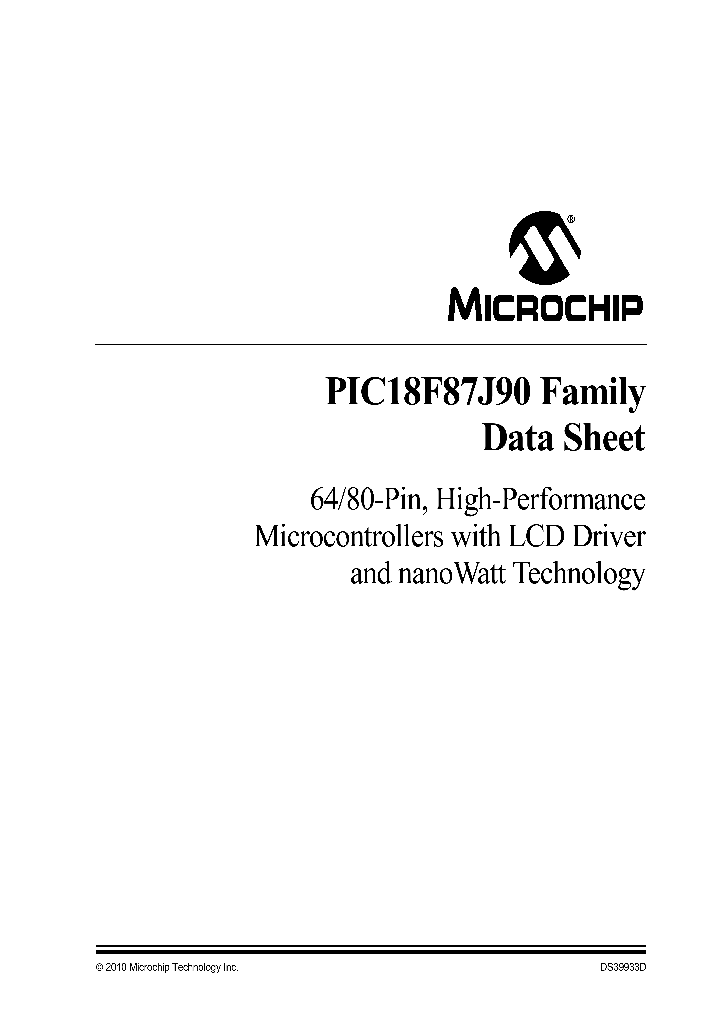 PIC18F87J90_4760152.PDF Datasheet
